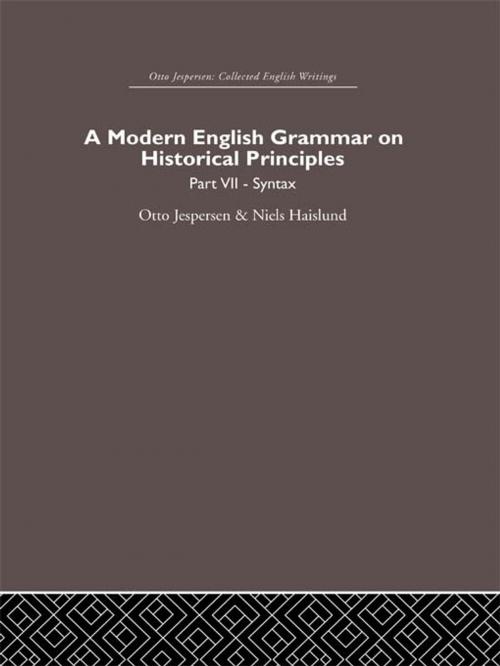 Cover of the book A Modern English Grammar on Historical Principles by Otto Jespersen, Taylor and Francis