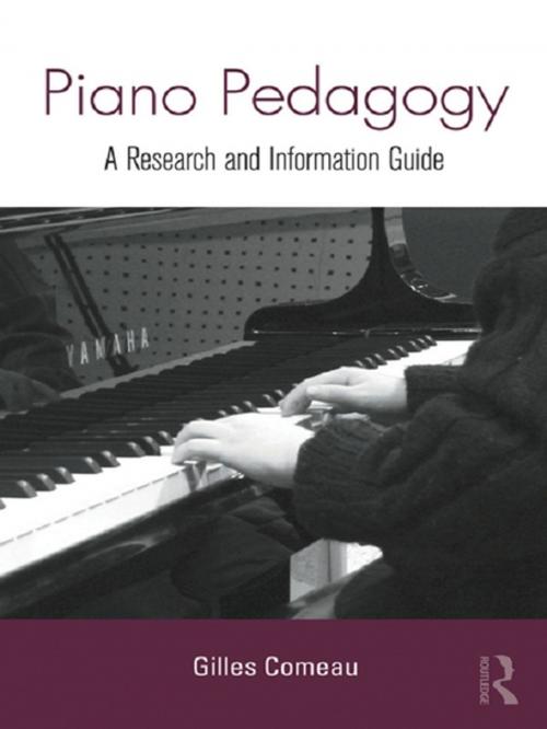 Cover of the book Piano Pedagogy by Gilles Comeau, Taylor and Francis