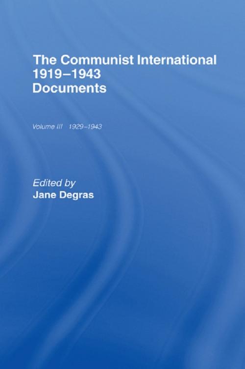 Cover of the book Communist International by Jane Degras, Taylor and Francis
