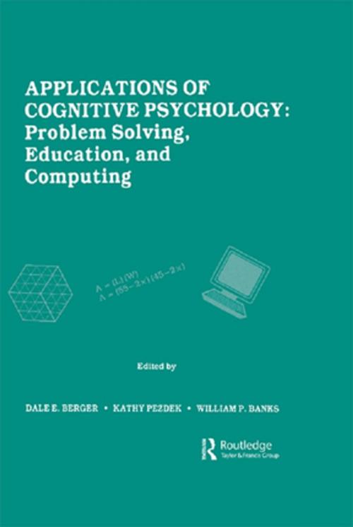 Cover of the book Applications of Cognitive Psychology by , Taylor and Francis