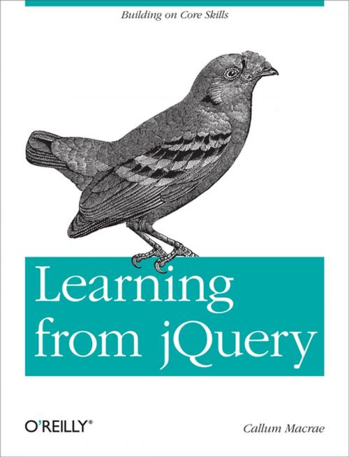 Cover of the book Learning from jQuery by Callum Macrae, O'Reilly Media