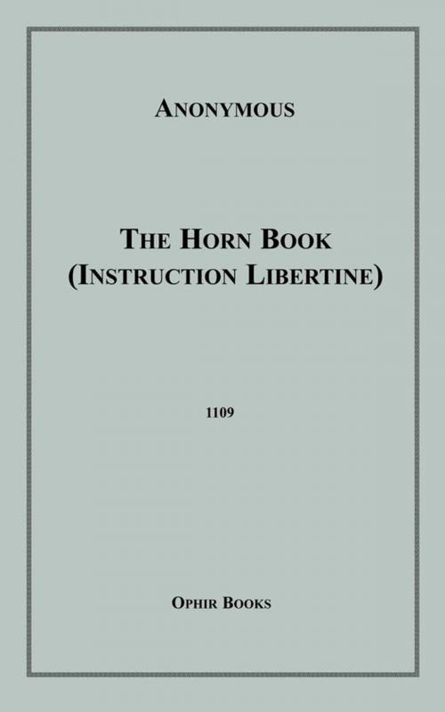 Cover of the book The Horn Book by Anon Anonymous, Disruptive Publishing