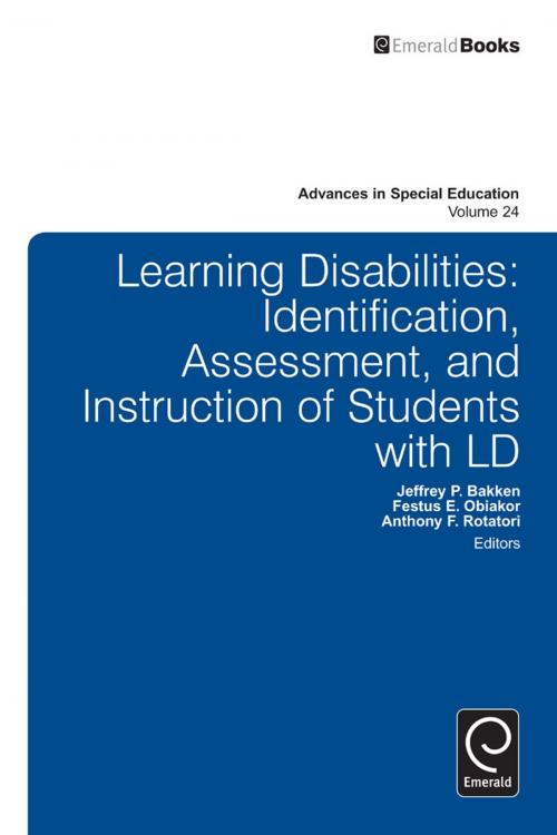 Cover of the book Learning Disabilities by Anthony F. Rotatori, Emerald Group Publishing Limited