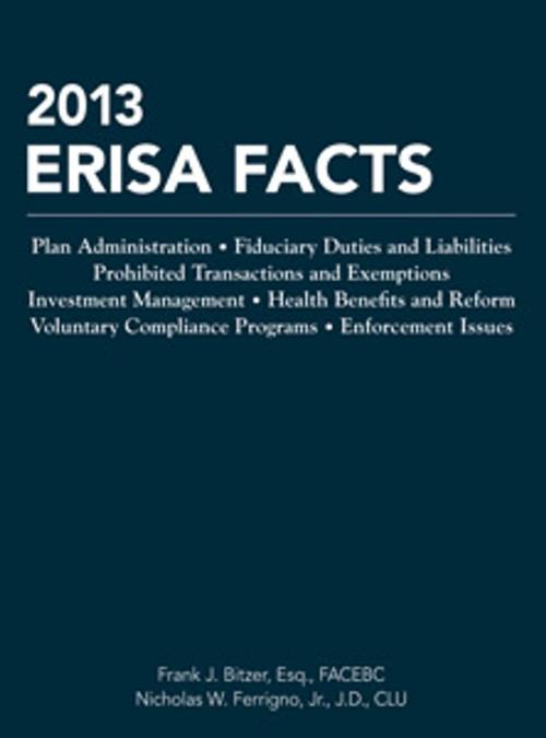 Cover of the book ERISA Facts by Frank J. Bitzer, Nicholas W. Ferrigno, The National Underwriter Company