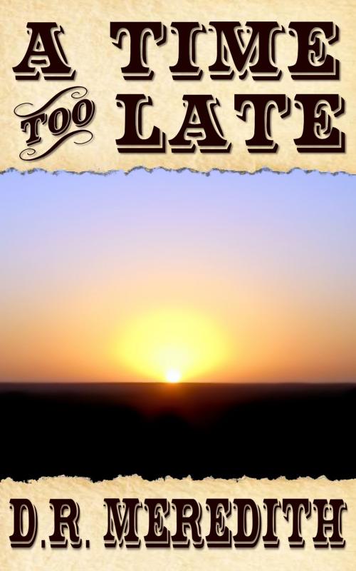 Cover of the book A Time Too Late by D.R. Meredith, Tattered Plaid Publishing