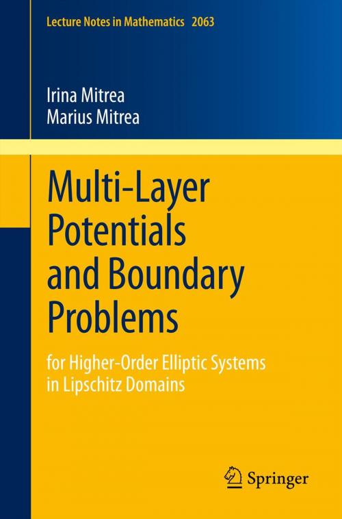 Cover of the book Multi-Layer Potentials and Boundary Problems by Irina Mitrea, Marius Mitrea, Springer Berlin Heidelberg