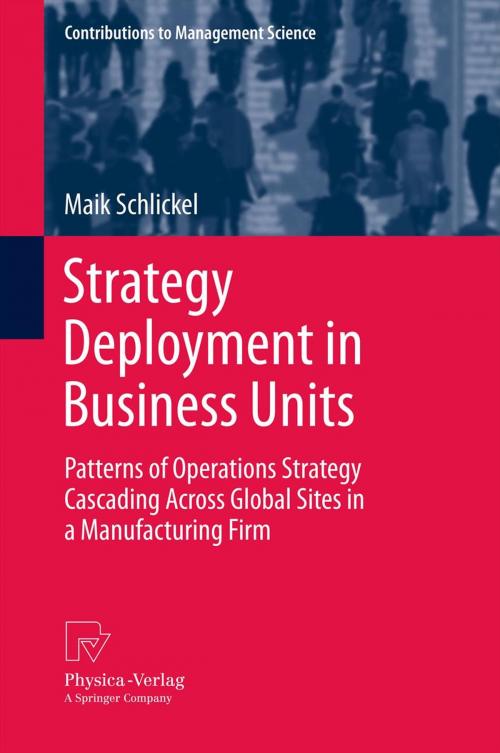 Cover of the book Strategy Deployment in Business Units by Maik Schlickel, Springer Berlin Heidelberg