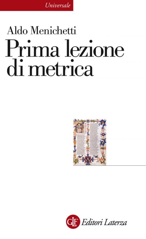 Cover of the book Prima lezione di metrica by Aldo Menichetti, Editori Laterza