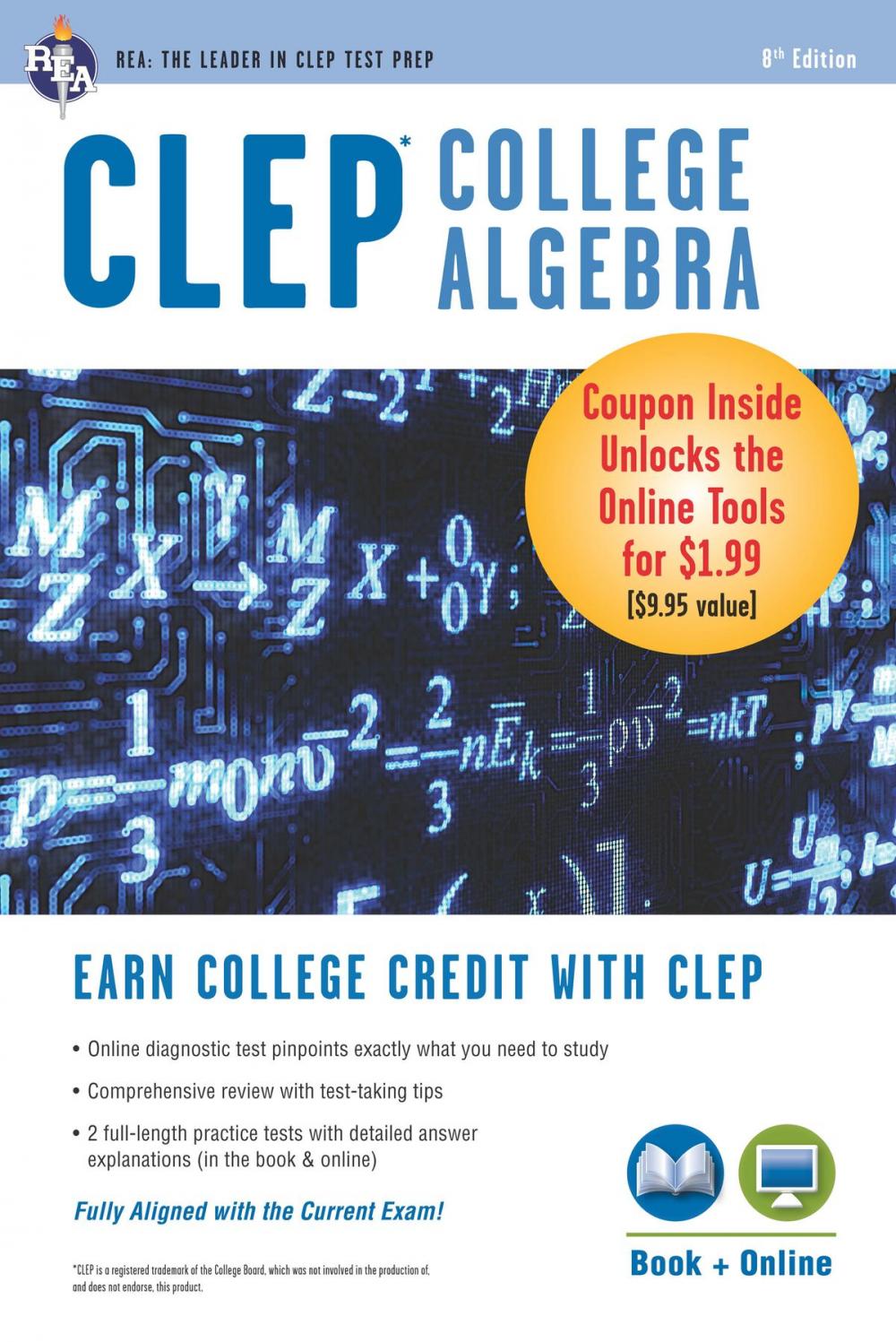 Big bigCover of CLEP® College Algebra Book + Online