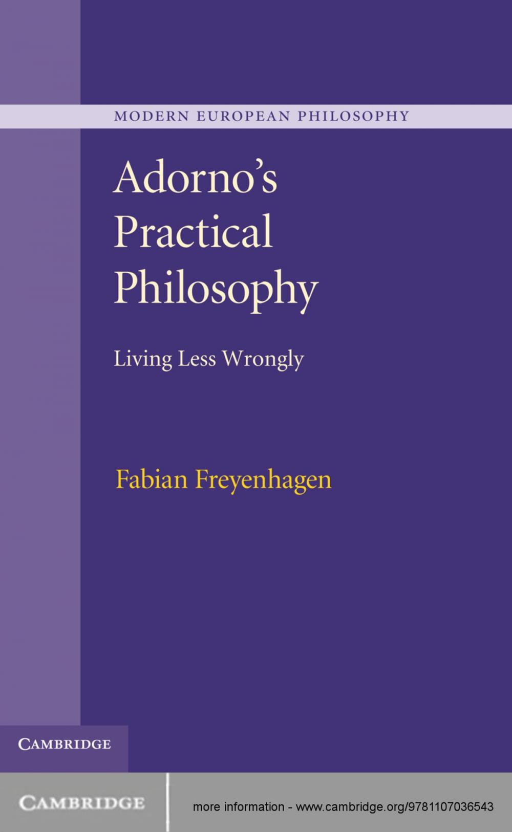 Big bigCover of Adorno's Practical Philosophy