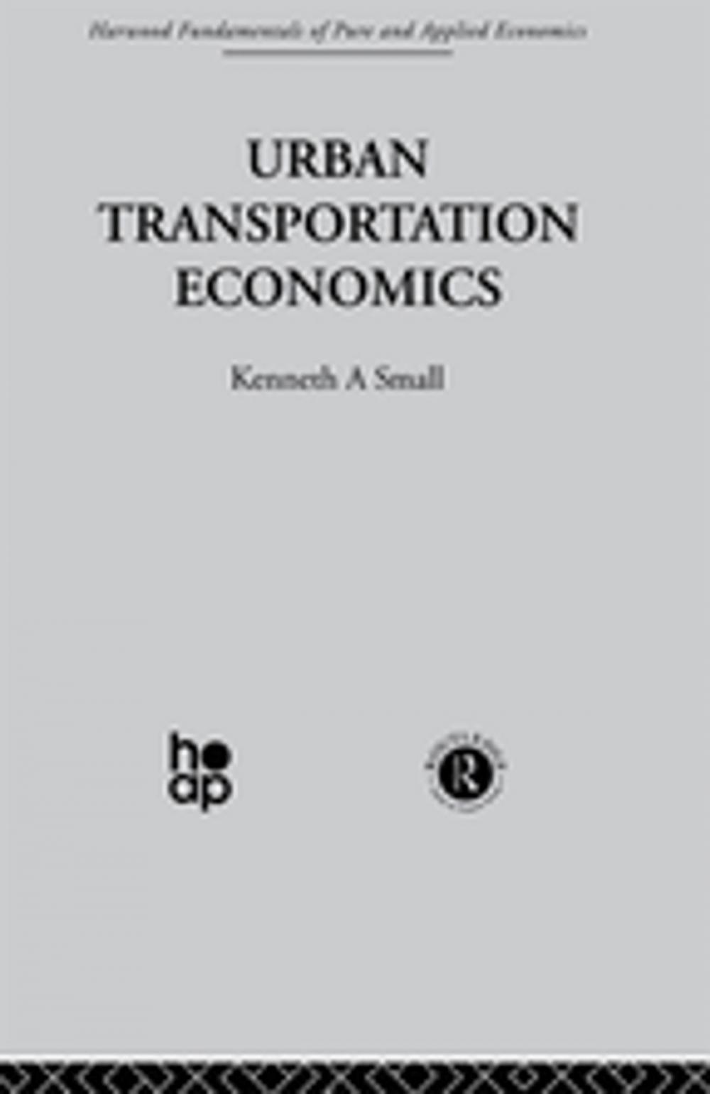 Big bigCover of Urban Transportation Economics