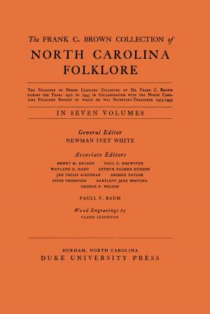 Cover of the book The Frank C. Brown Collection of NC Folklore by José David Saldívar