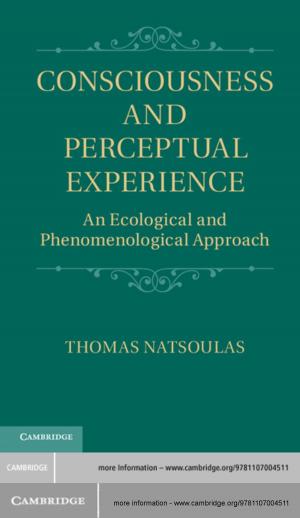 Cover of the book Consciousness and Perceptual Experience by Janean Anderson
