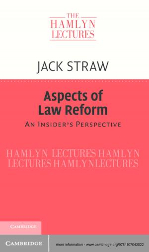 Cover of the book Aspects of Law Reform by Jack Citrin, David O. Sears