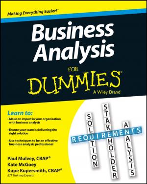 Cover of the book Business Analysis For Dummies by Azzedine Boudrioua