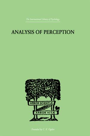 Cover of the book Analysis Of Perception by Howard Jackson