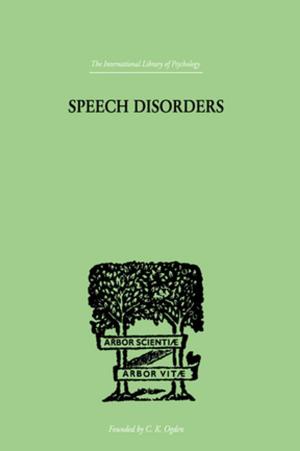 Cover of the book Speech Disorders by Jean-Louis Monestès, Matthieu Villatte