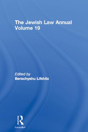 Book cover of The Jewish Law Annual Volume 19