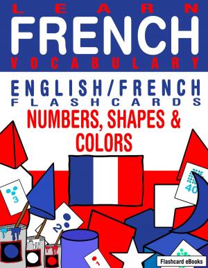 Book cover of Learn French Vocabulary: English/French Flashcards - Numbers, Shapes and Colors
