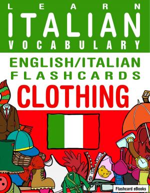 Book cover of Learn Italian Vocabulary: English/Italian Flashcards - Clothing