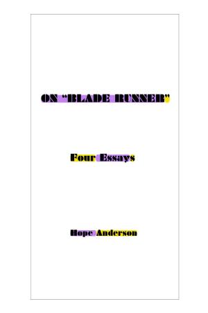 Cover of the book On "Blade Runner" by Adrian Brown