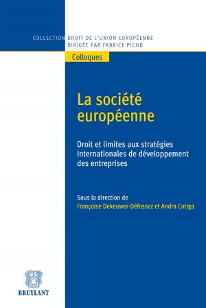 Cover of the book La société européenne by Diane Bernard, Damien Vandermeersch