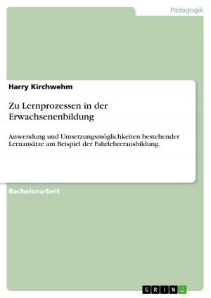 Cover of the book Zu Lernprozessen in der Erwachsenenbildung by Christoph Fournier