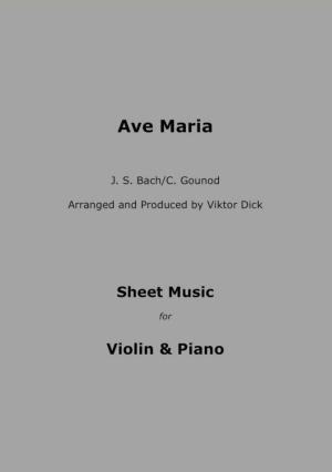 Cover of Ave Maria - J.S. Bach / C. Gounod