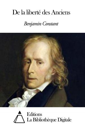 Cover of the book De la liberté des Anciens by Frédéric Bastiat