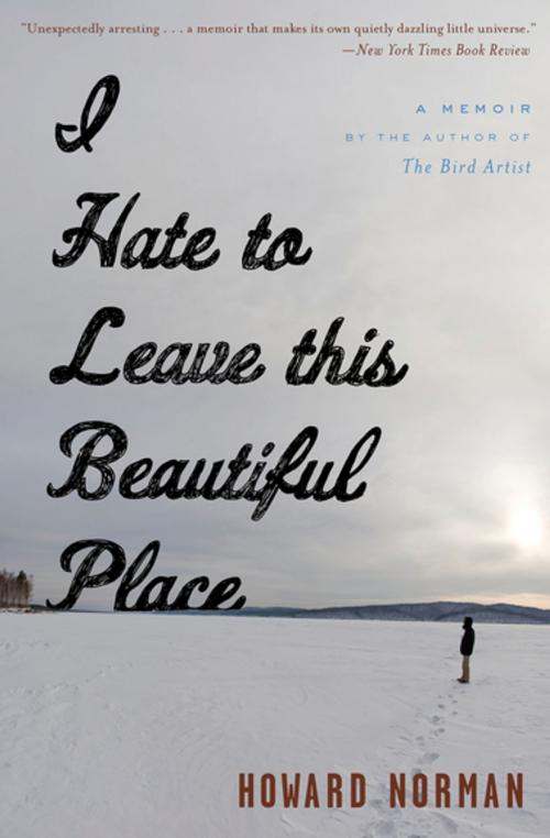 Cover of the book I Hate to Leave This Beautiful Place by Howard Norman, Houghton Mifflin Harcourt