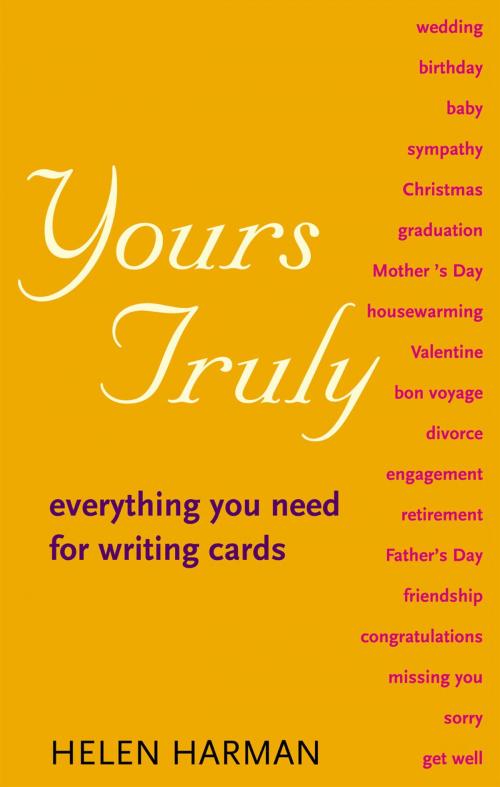 Cover of the book Yours Truly by Helen Harman, Hachette Australia