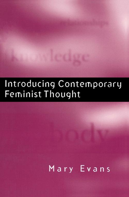 Cover of the book Introducing Contemporary Feminist Thought by Mary Evans, Wiley
