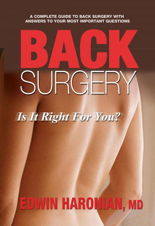 Cover of the book Back Surgery by Edwin Haronian, Square One Publishers