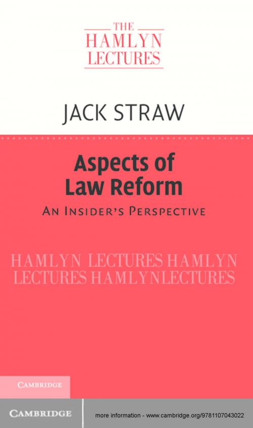 Cover of the book Aspects of Law Reform by Jack Straw, Cambridge University Press