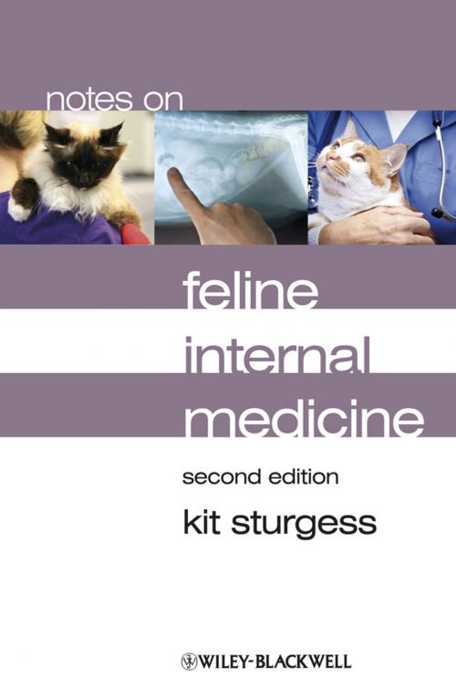 Cover of the book Notes on Feline Internal Medicine by Kit Sturgess, Wiley