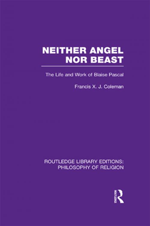 Cover of the book Neither Angel nor Beast by Francis X.J. Coleman, Taylor and Francis
