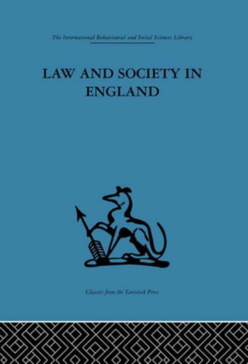Cover of the book Law and Society in England by , Taylor and Francis