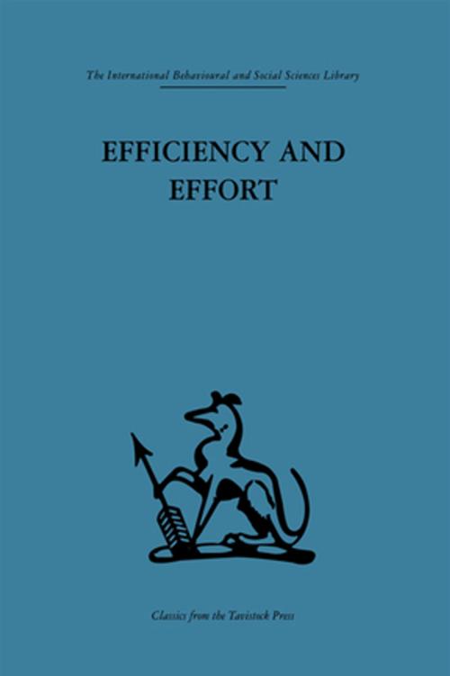 Cover of the book Efficiency and Effort by , Taylor and Francis