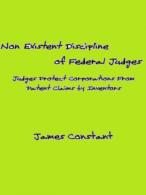 Cover of the book Non Existent Discipline of Federal Judges by James Constant, James Constant