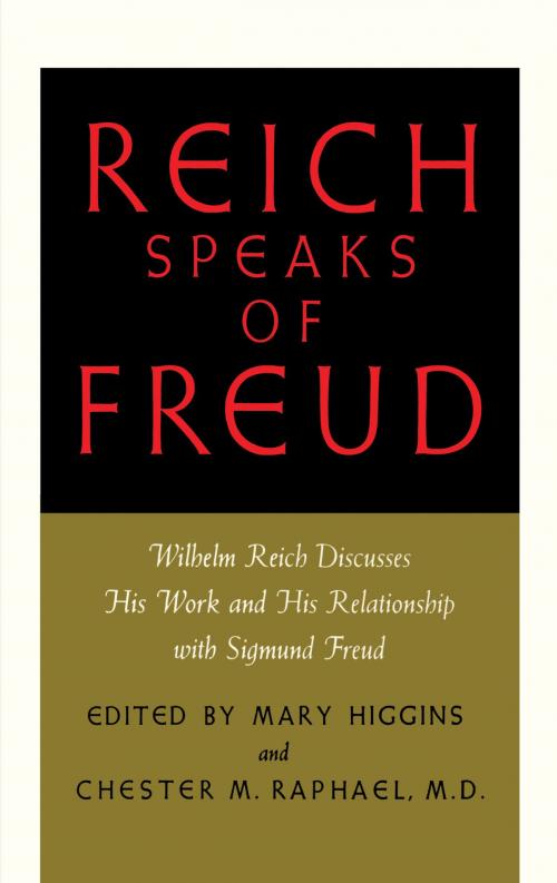 Cover of the book Reich Speaks of Freud by Wilhelm Reich, Farrar, Straus and Giroux