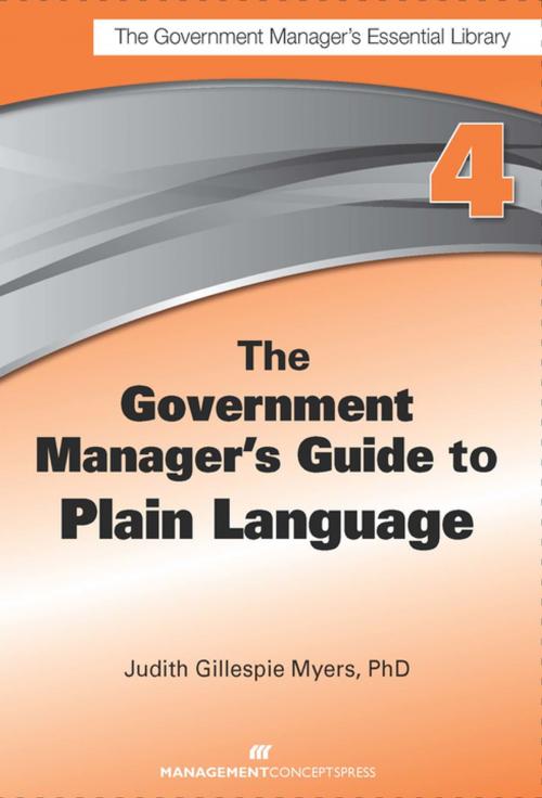Cover of the book The Government Manager's Guide to Plain Language by Judith G. Myers PhD, Berrett-Koehler Publishers