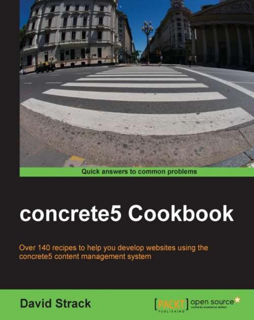 Cover of the book concrete5 Cookbook by David Strack, Packt Publishing