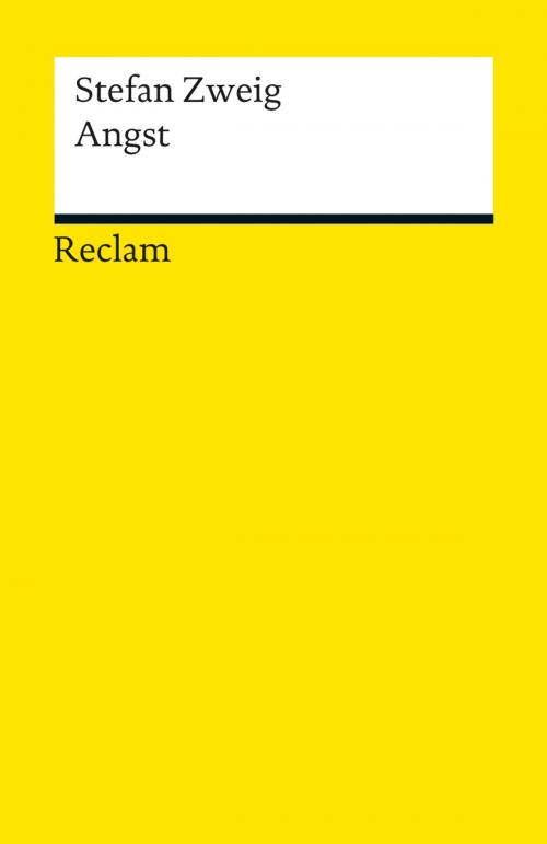 Cover of the book Angst by Stefan Zweig, Reclam Verlag