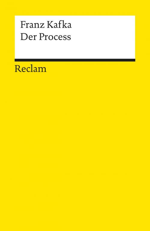 Cover of the book Der Process by Franz Kafka, Reclam Verlag