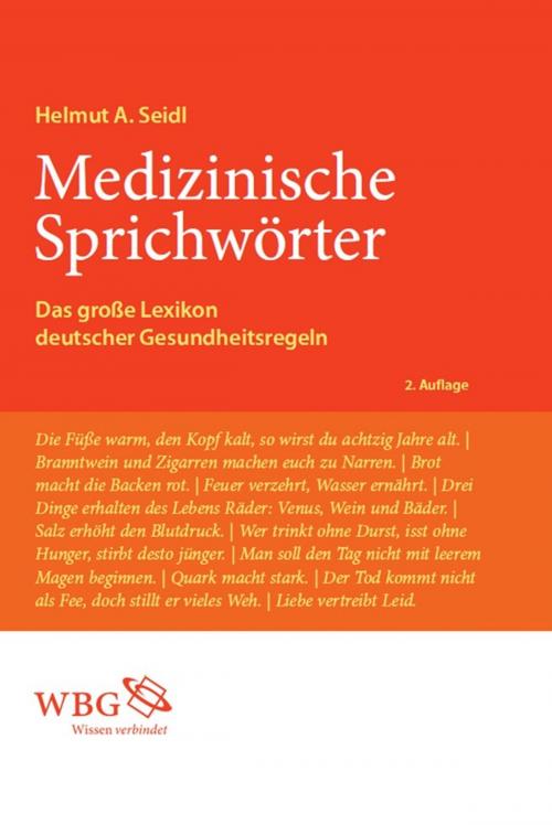 Cover of the book Medizinische Sprichwörter by Helmut A. Seidl, wbg Academic