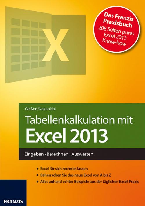 Cover of the book Tabellenkalkulation mit Excel 2013 by Saskia Gießen, Hiroshi Nakanishi, Franzis Verlag