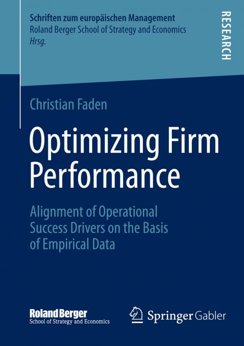 Cover of the book Optimizing Firm Performance by Christian Faden, Springer Fachmedien Wiesbaden
