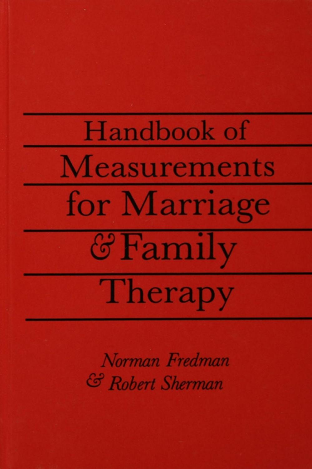 Big bigCover of Handbook Of Measurements For Marriage And Family Therapy