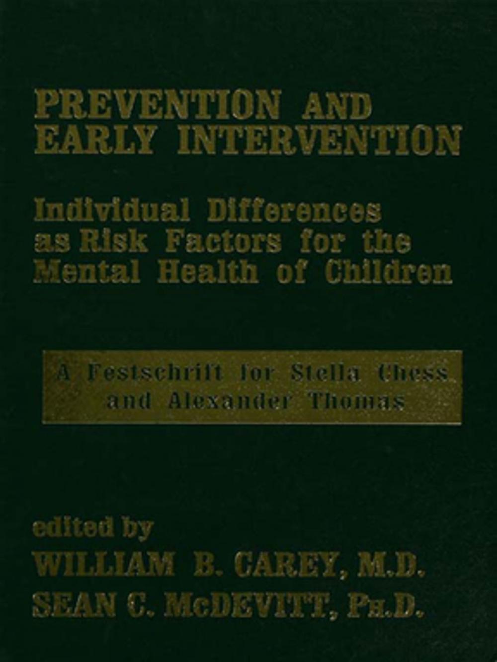 Big bigCover of Prevention And Early Intervention