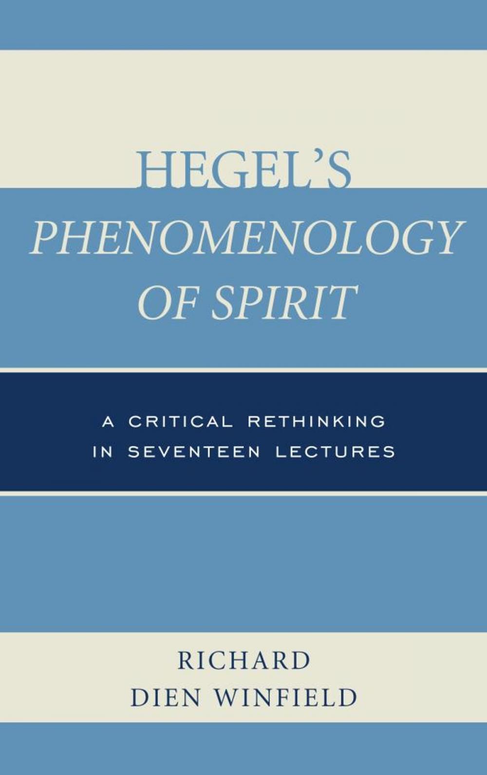 Big bigCover of Hegel's Phenomenology of Spirit